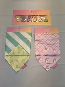 Stoney Clover x Target 2 Reversible Pet Bandanas / Sticker Patches “TRAVEL” - Picture 1 of 5