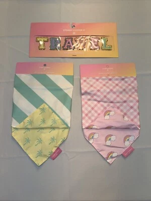 Stoney Clover x Target 2 Reversible Pet Bandanas / Sticker Patches “TRAVEL” - Image 1 of 4