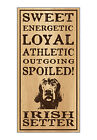 Wood Dog Breed Personality Sign - Spoiled Irish Setter - Home, Office, Gift