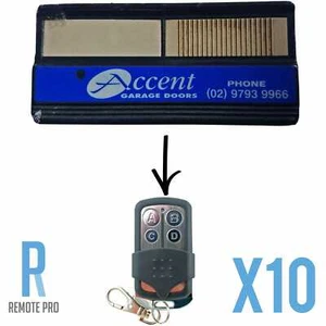 10 x Control remoto de garaje/puerta compatible con CAD603 062171/4332EBD 433,92 Mhz BND Accent - Imagen 1 de 9