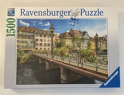 RARE Ravensburger Summery Strasbourg 1500 Puzzle Grand Est Alsace France Region - Image 1 of 4
