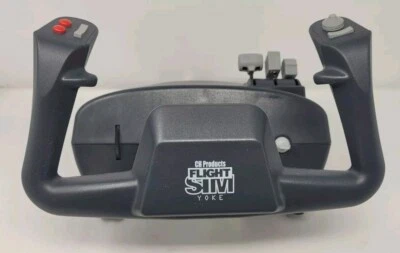 CH Products Flight Sim Yoke Simulator USB FSY211U Controller Tested Working - Image 1 of 2