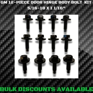 1951-1975 Chevrolet Biscayne Upper & Lower DOOR HINGE BODY BOLTS Set GM NOS OEM - Picture 1 of 2