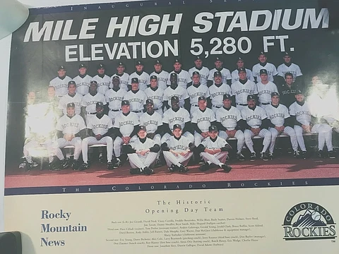 Colorado Rockies Baseball Rock Solid Confidence Poster 1996 18X24 Cover