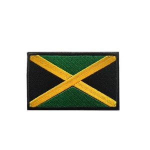 Jamaica Flag Patch Embroidered Sew-On Jamaican Caribbean Decal Free Shipping! - Bild 1 von 1