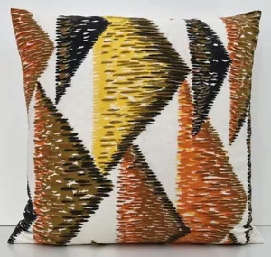Vintage Barkcloth 60s Pillow Cover Cushion - 60s Vintage MOD Panton - Picture 1 of 3