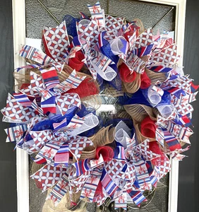 25" Louisiana Seafood Boil Summer Front Door Wreath Crawfish Lobster Shrimp Boil - Picture 1 of 6