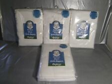(4) Gerber Cloth Diapers Flat 100% Organic Cotton 40 Total New