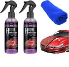 2Pack 3 in 1 High Protection Car Coating Cleaning SprayQuick Coat Car Wax Pol...
