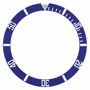 BEZEL INSERT FOR 40MM ROLEX SUBMARINER NO DATE 14060 14060 M WATCH BLUE - Picture 1 of 2