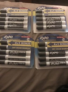 NEW SEALED Expo Dry Erase Markers Chisel Tip 5 Pack Low Odor Ink x 4 Packs DEAL - Picture 1 of 2