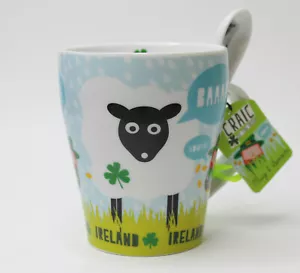 Tazza da tè caffè Craic Of The Irish Ireland tazza e cucchiaio trifoglio pecora - Foto 1 di 12