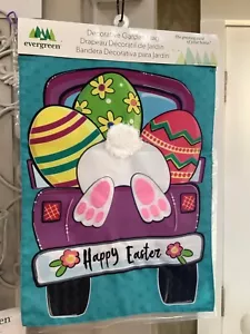 Easter truck bunny bottom garden appliqué flag - Picture 1 of 2