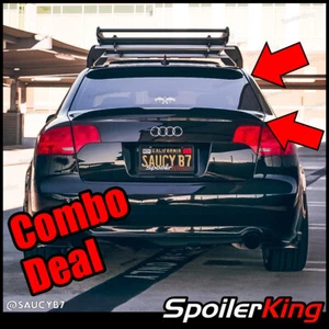 Rear trunk duckbill & window spoiler Fits: Audi A4 / S4 2006-08 B7 380R/284GC - Picture 1 of 12