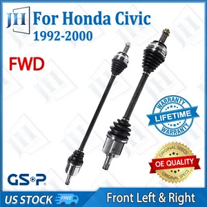 OE Front Pair CV Axle Shaft Set For 1992-00 Honda Civic 93-97 Civic del Sol FWD - Picture 1 of 16