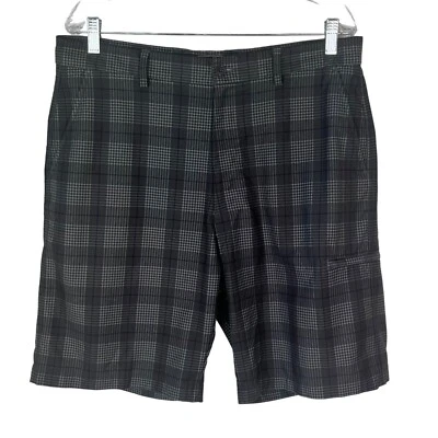 Pebble Beach Performance Mens Golf Shorts Gray Plaid Size 36 - Image 1 of 4