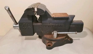 Vintage Craftsman Utility Bench Vise 4.5" Jaws Swivel 51865 Made in USA - Picture 1 of 16