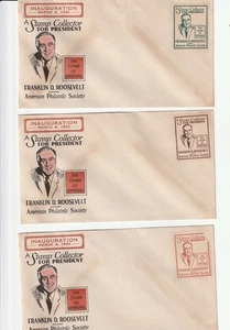 (3) 1933 US COVER INAUGURATION OF ROOSEVELT SET W/ SEALS - Bild 1 von 2
