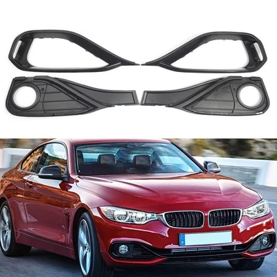 4PCS Front Bumper Fog Light Grille & Trim Bezel Set For BMW 4 SERIES F32 F33 F36 - Image 1 of 4