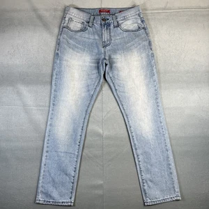 Guess Jeans Mens 30x30 Blue Light Wash Tapered Slim Medium Rise Halsted Fit - Picture 1 of 9