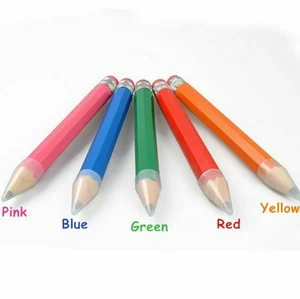 14" Inch Real Giant Wooden Pencil Novelty School Supply Pens Perfect Gift A - Picture 1 of 5
