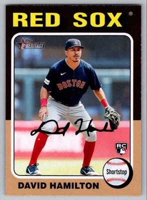 2024 Topps Heritage David Hamilton Boston Red Sox #406 - Image 1 of 2