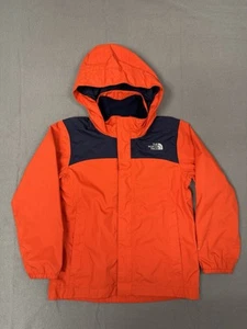 The North Face Jacket Boy's  Orange Blue Resolve Reflective Rain Hooded XS (6) - Picture 1 of 12