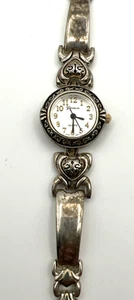 Genoa Ladies Toggle Clasp Silver Tone Link Band Watch New Battery Works 7-8" - Picture 1 of 15