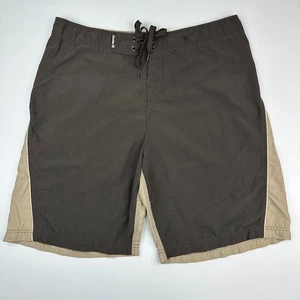 Pantaloncini da surf Hurley da uomo marrone marrone chiaro taglia Large/W35.25/L10.5 - Foto 1 di 12