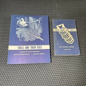 2 Vtg US Navy Basic Hand Tools Tech Training Course Books 1954 NAVPERS Military - Picture 1 of 14