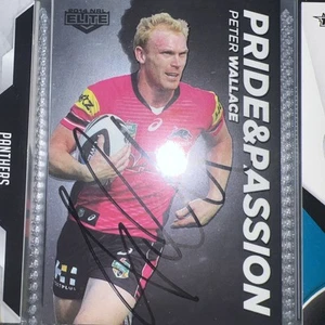 Peter Wallace Signed 2014 Elite Pride & Passion Insert NRL card Penrith Panthers - Picture 1 of 1