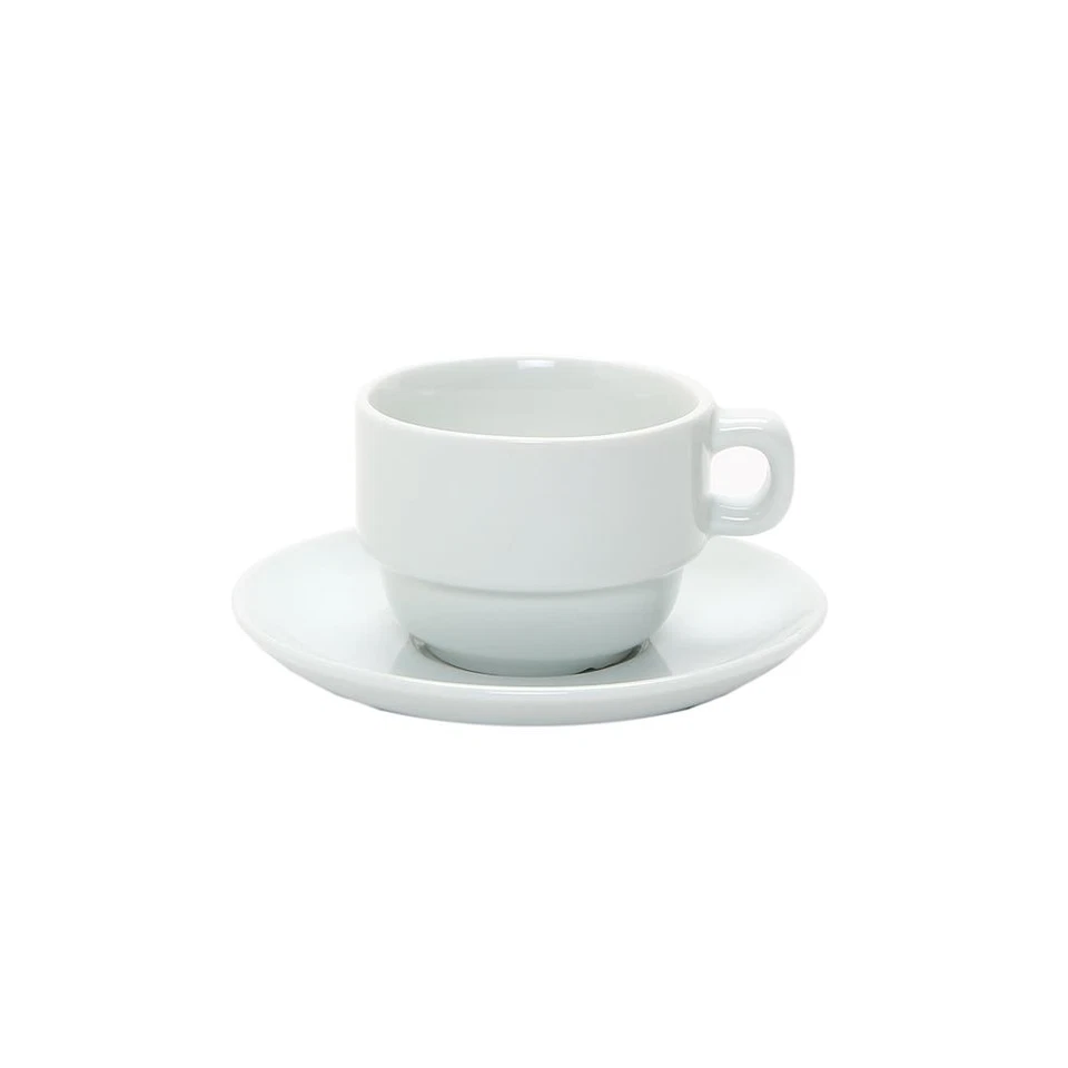 Tazza da Cappuccino 25 CL. Impilabile Porcellana Compreso di Piattino Saturnia - Immagine 1 di 1