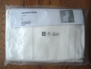 IKEA HENRIKSDAL Long Chair Cover White Pleated Dining Slipcover 701.546.78 NEW - Picture 1 of 5