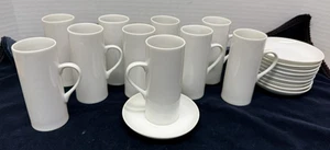 Set of 10 MCM Lagardo Tackett Schmid Porcelain Espresso Demitasse Cups Saucers - Picture 1 of 7