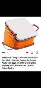 Cuscino Sollevamento Sedile Assistito per Anziani, Assistente Sollevamento Sedie, Capacità 220lb, 35° - Foto 1 di 1