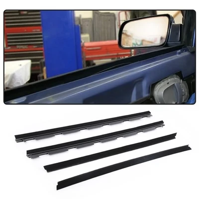 Fit For Chevy Truck Inner & Outer Window Sweep Felt Seal Weatherstrip Kit 4Pcs - Image 1 of 4