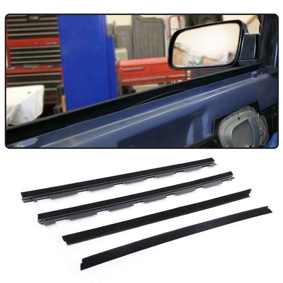 Fit For Chevy Truck Inner & Outer Window Sweep Felt Seal Weatherstrip Kit 4Pcs - Изображение 1 из 4