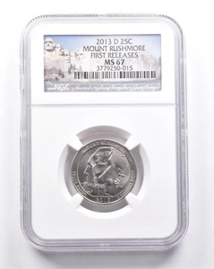 MS67 2013-D Washington Quarter Mount Rushmore First Releases NGC *6342 - Picture 1 of 3