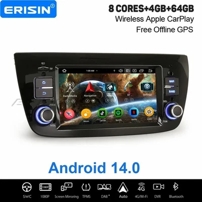 4+64GB Android 14 DAB+ Autoradio Navi WiFi 4G CarPlay Fiat Doblo Opel Combo Tour - Bild 1 von 4