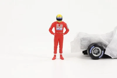 1:18 Cartrix Figurina Senna Mclaren 1991 Formula 1 F1 Resina Diorama 10 cm - Immagine 1 di 4