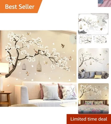 Murales de pared grandes extraíbles de cerezo en flor - 50"x74" arte pelar y pegar Foto 1 de 4
