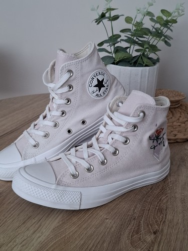 ?Converse Ametista Allstar Scarpe da Ginnastica Alte Donna UK 5 Viola Rosa Sneakers
