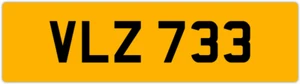 VLZ 733 V 3X3 DATELESS PRIVATE NUMBER PLATE VAL VICK VIC VIK VIN VINCE VIV VERN - Picture 1 of 1