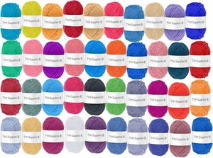 Yarn for Crocheting | 100% Acrylic Yarn | 40 Colors, 22 Yard Each | Medium Weigh - Picture 1 of 7