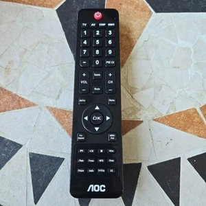 AOC TV Remote Control 98GR7BDBNEACD, Black TESTED Working No Battery Cover - Picture 1 of 4