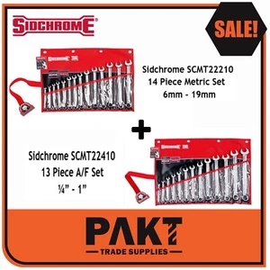Sidchrome SCMT22210 Ring and Open End Spanner Set - 14Pieces - BUY 1 GET 1 FREE - Picture 1 of 1