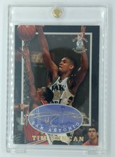 1997-98 Score Board Auto Collection Strongbox Tim Duncan Rookie RC #1, HOF