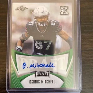 Osirus Mitchell 2021 Leaf Draft Rookie X Green Auto BA-OM1 Mississippi State RC - Picture 1 of 2