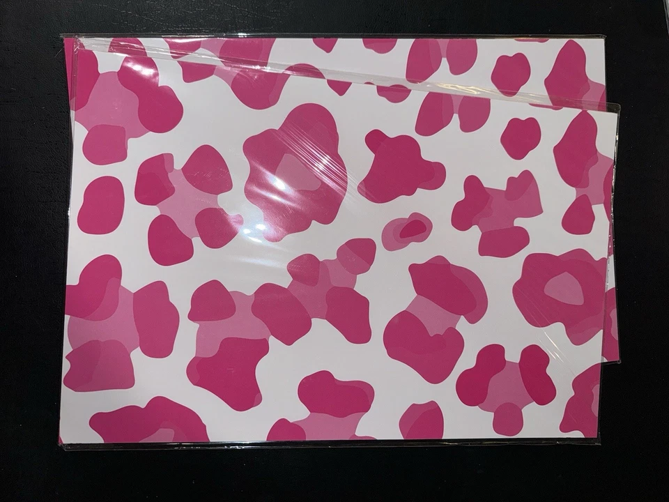 48 Pack 11x17 Inch Pink Camo Paper Placemats for Dinner Table Birthday Party Art - Image 1 of 1