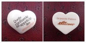 FEVE PUBLICITAIRE CROUSTIPATE 2012 PETITES DEVINETTES COEUR CONFISERIE - Imagen 1 de 1